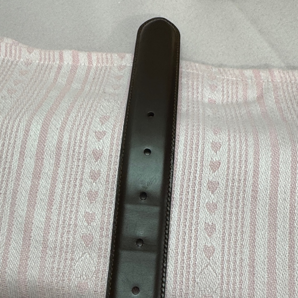 COACH Men's Brown Leather Belt with gold Buckle Size 40 - Picture 5 of 7